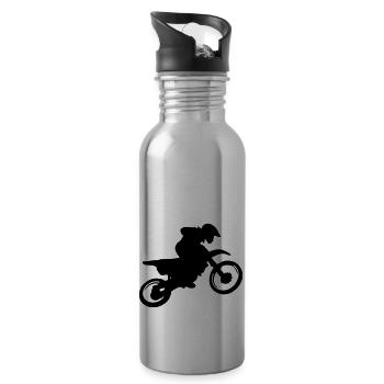 trial - Trinkflasche mit integriertem Trinkhalm - Lightsilver - Rechts