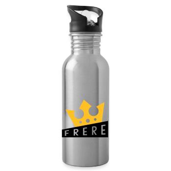 Frère Frangin Frere Naissance Bébé Frérot - Gourde avec paille intégrée - argent clair - Droite