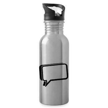 bubble chat - Water bottle with straw - silver - Right