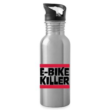 E BIKE KILLER - Trinkflasche mit integriertem Trinkhalm - Lightsilver - Rechts
