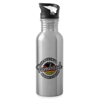 Original Germany Thüringen Fambach - Trinkflasche mit integriertem Trinkhalm - Lightsilver - Rechts