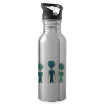 Aliens - Water bottle with straw - silver - Right