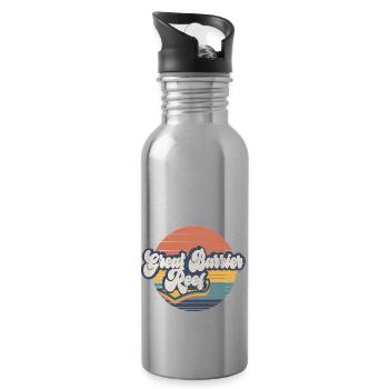 Great Barrier Reef - Trinkflasche mit integriertem Trinkhalm - Lightsilver - Rechts