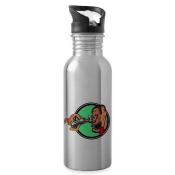 Mister Rat fink harmonica style - Water bottle with straw - silver - Right