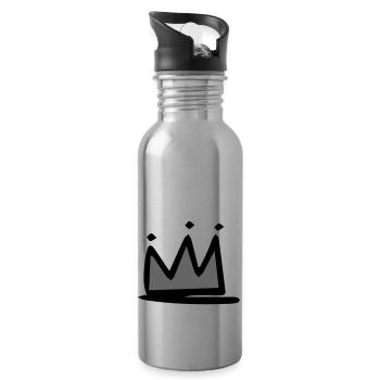 couronne - Gourde avec paille intégrée - argent clair - Droite