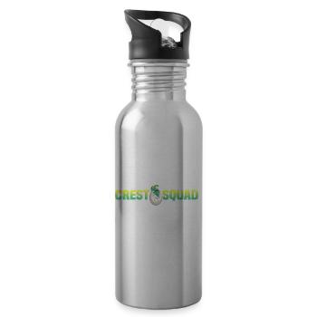 Dinosaurier Geschenke - Trinkflasche mit integriertem Trinkhalm - Lightsilver - Rechts