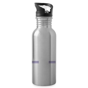 apprentice carpenter joke jokes safety helmet - Trinkflasche mit integriertem Trinkhalm - Lightsilver - Rechts
