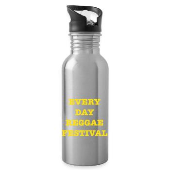 EveryDayReggaeFestival - Water bottle with straw - silver - Right