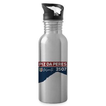 Piz da Peres Finisher Hike Dolomites - Water bottle with straw - silver - Right