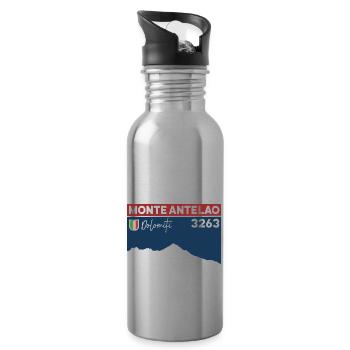 Monte Antelao Mountain Tour Tour Dolomites Souvenirs - Gourde avec paille intégrée - argent clair - Droite