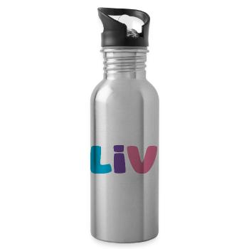 Name - Liv - Trinkflasche mit integriertem Trinkhalm - Lightsilver - Rechts