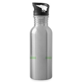 bday cool logging lumberjackwoodworking mason - Water bottle with straw - silver - Right