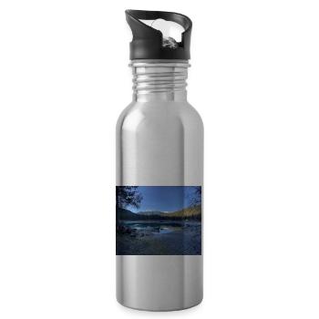 IMG 0504 - Trinkflasche mit integriertem Trinkhalm - Lightsilver - Rechts