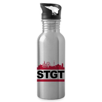 STGT - Trinkflasche mit integriertem Trinkhalm - Lightsilver - Rechts