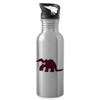Erdferkel - Trinkflasche mit integriertem Trinkhalm - Lightsilver - Rechts