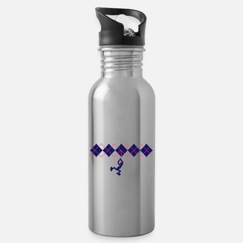 Lilliput-Tarzan on Jumper (2c) - Trinkflasche mit integriertem Trinkhalm - Lightsilver