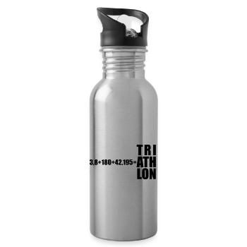 Triathlon Swim Bike Run - Trinkflasche mit integriertem Trinkhalm - Lightsilver - Rechts