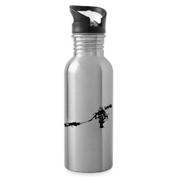 Plattenspieler - Trinkflasche mit integriertem Trinkhalm - Lightsilver - Rechts