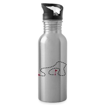 route_1f2 - Water bottle with straw - silver - Right