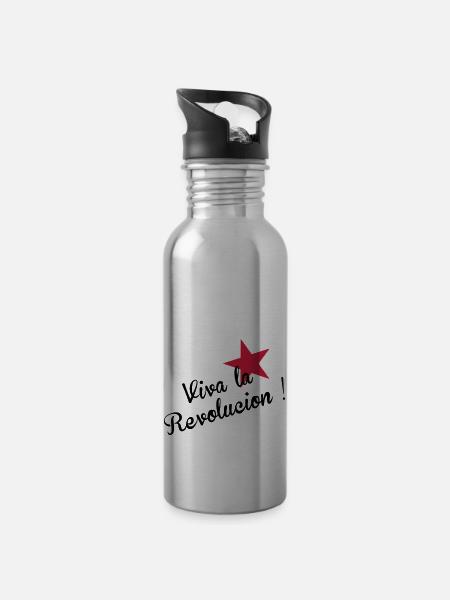 Viva la Revolucion ! - Gourde avec paille intégrée - argent clair