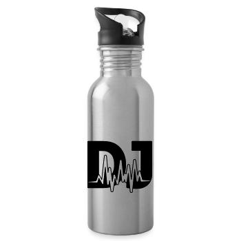 dj - Water bottle with straw - silver - Right