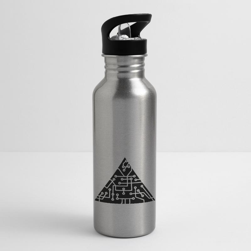 triangular shape microchip technology cool design Water bottle with straw