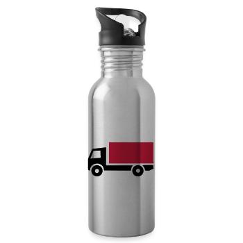 lkw_02 - Water bottle with straw - silver - Right