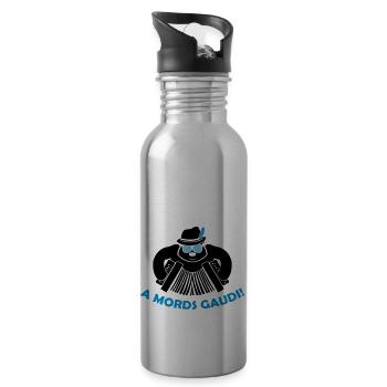a_mords_gaudi_002 - Trinkflasche mit integriertem Trinkhalm - Lightsilver - Rechts