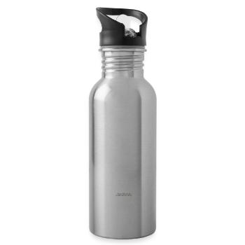 Greifswald ist wie New York - Trinkflasche mit integriertem Trinkhalm - Lightsilver - Rechts