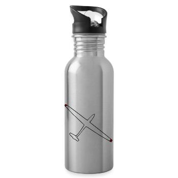 glider - Trinkflasche mit integriertem Trinkhalm - Lightsilver - Rechts