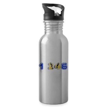 TEAM 1,246 BARBADOS - Water bottle with straw - silver - Right