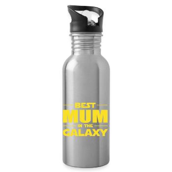 Best Mom Galaxy - Best Mum in the Galaxy - Water bottle with straw - silver - Right