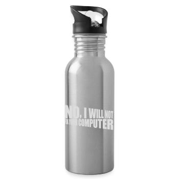 not fix your computer - Water bottle with straw - silver - Right