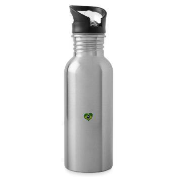 Rio de Janeiro Brasilien - Trinkflasche mit integriertem Trinkhalm - Lightsilver - Rechts
