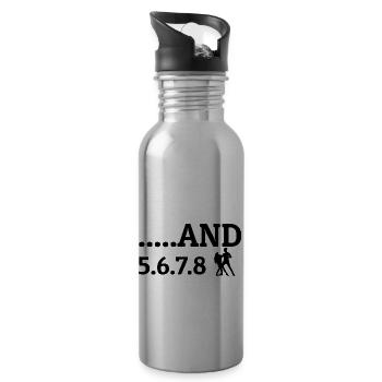 Dancing Dance Music - Trinkflasche mit integriertem Trinkhalm - Lightsilver - Rechts