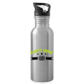 Party Crew - Water bottle with straw - silver - Right