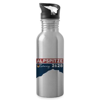 Alpspitze Höhe Hike via ferrata ascent - Water bottle with straw - silver - Right