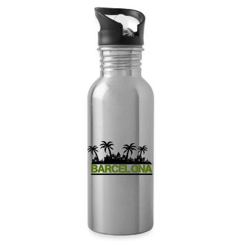 Barcelona - Water bottle with straw - silver - Right