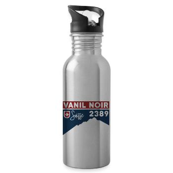 Tour Vanil Noir Mountain Climbing Camping Hiking - Water bottle with straw - silver - Right