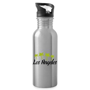 los angeles - Trinkflasche mit integriertem Trinkhalm - Lightsilver - Rechts