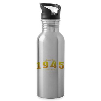 Génial depuis 1945 - 80e anniversaire Édition limitée - Gourde avec paille intégrée - argent clair - Droite