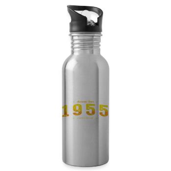 Génial depuis 1955 - 70e anniversaire Édition limitée - Gourde avec paille intégrée - argent clair - Droite
