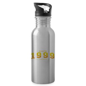 Millésime 1999 - Génial Depuis 1999 26ème anniversaire - Gourde avec paille intégrée - argent clair - Droite
