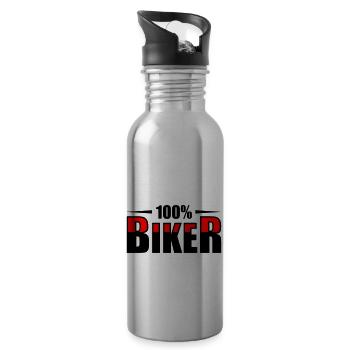 Motard Motard - Gourde avec paille intégrée - argent clair - Droite