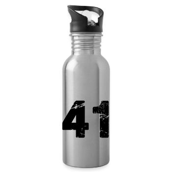 41 - Water bottle with straw - silver - Right