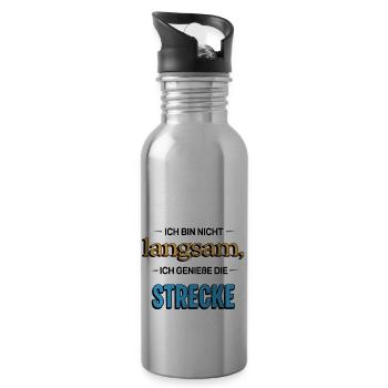 I'm not slow – Funny saying - Water bottle with straw - silver - Right