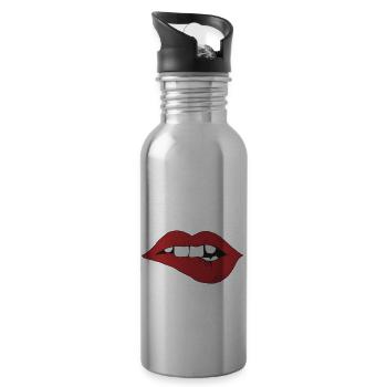 LIPPENBEISSER - Trinkflasche mit integriertem Trinkhalm - Lightsilver - Rechts