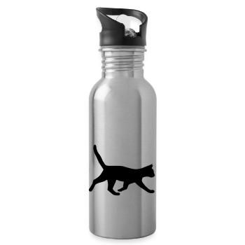 KATZE - Trinkflasche mit integriertem Trinkhalm - Lightsilver - Rechts