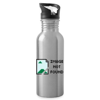 Geek - Trinkflasche mit integriertem Trinkhalm - Lightsilver - Rechts