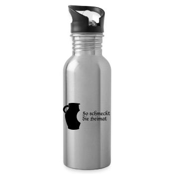 Bembel - So schmeckt Heimat - Trinkflasche mit integriertem Trinkhalm - Lightsilver - Rechts
